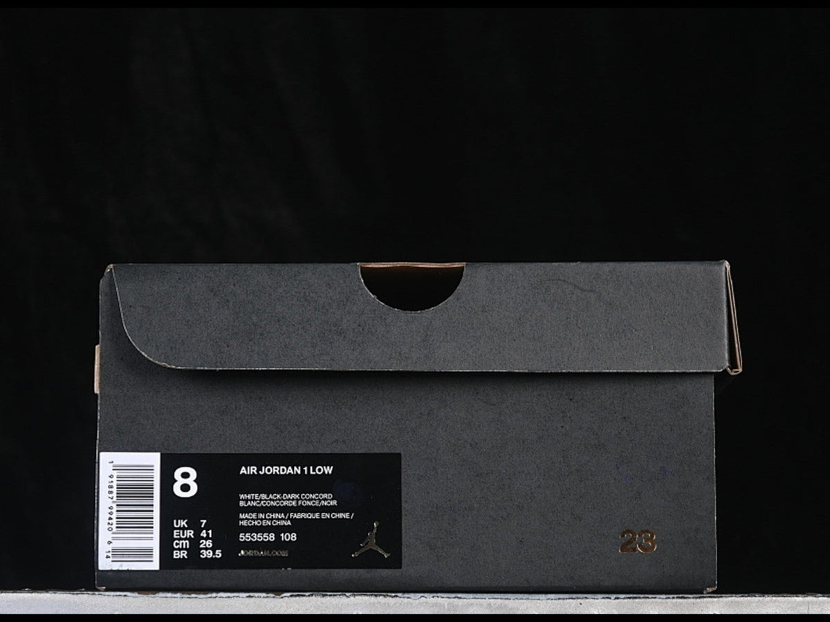 AIR JORDAN 1 LOW BLACK WHITE BLUE
