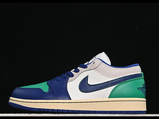 Air Jordan 1 Low White/Grey/Blue/Green