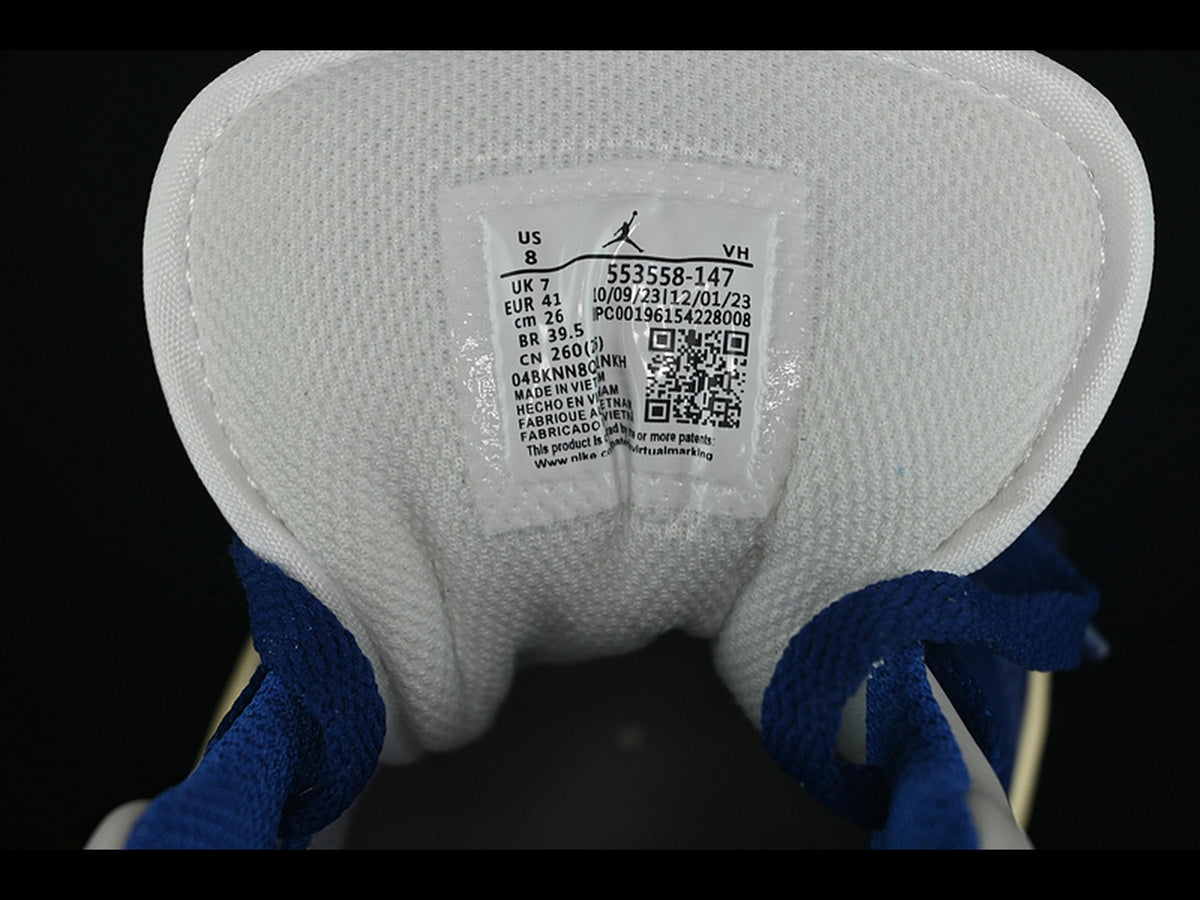 Air Jordan 1 Low White/Grey/Blue/Green
