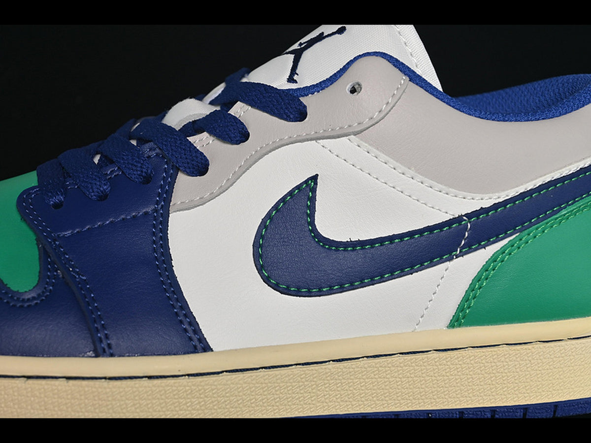 Air Jordan 1 Low White/Grey/Blue/Green