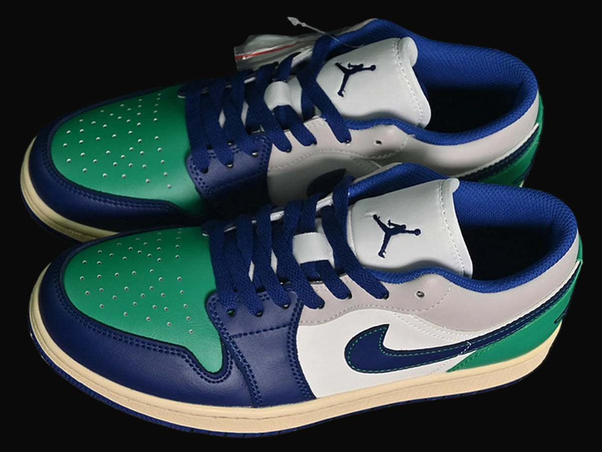 Air Jordan 1 Low White/Grey/Blue/Green