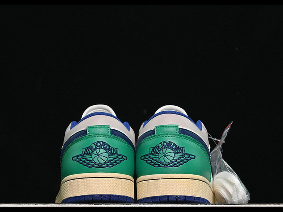 Air Jordan 1 Low White/Grey/Blue/Green