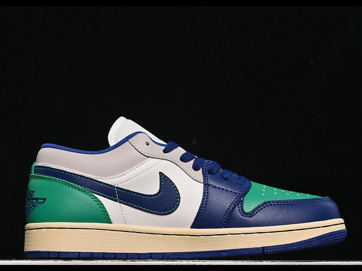 Air Jordan 1 Low White/Grey/Blue/Green