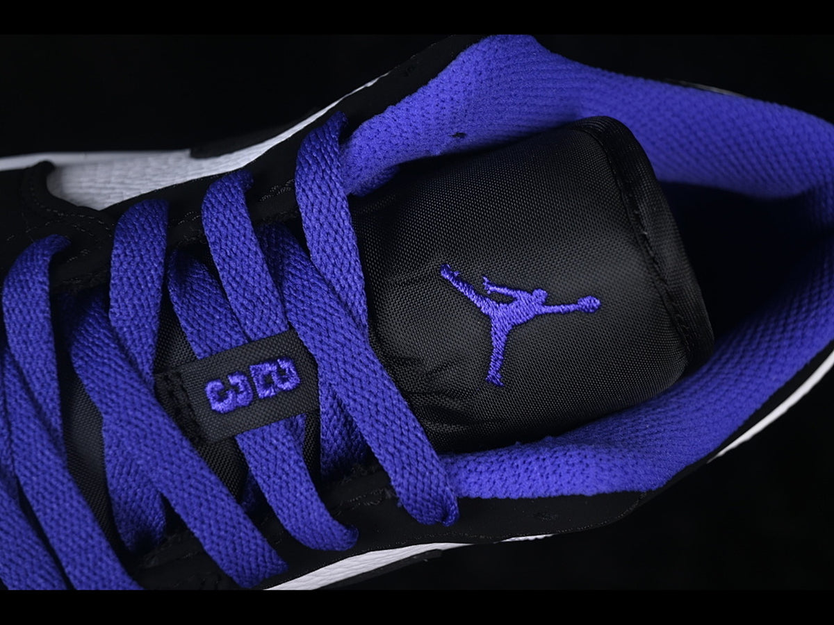 AIR JORDAN 1 LOW BLACK WHITE BLUE