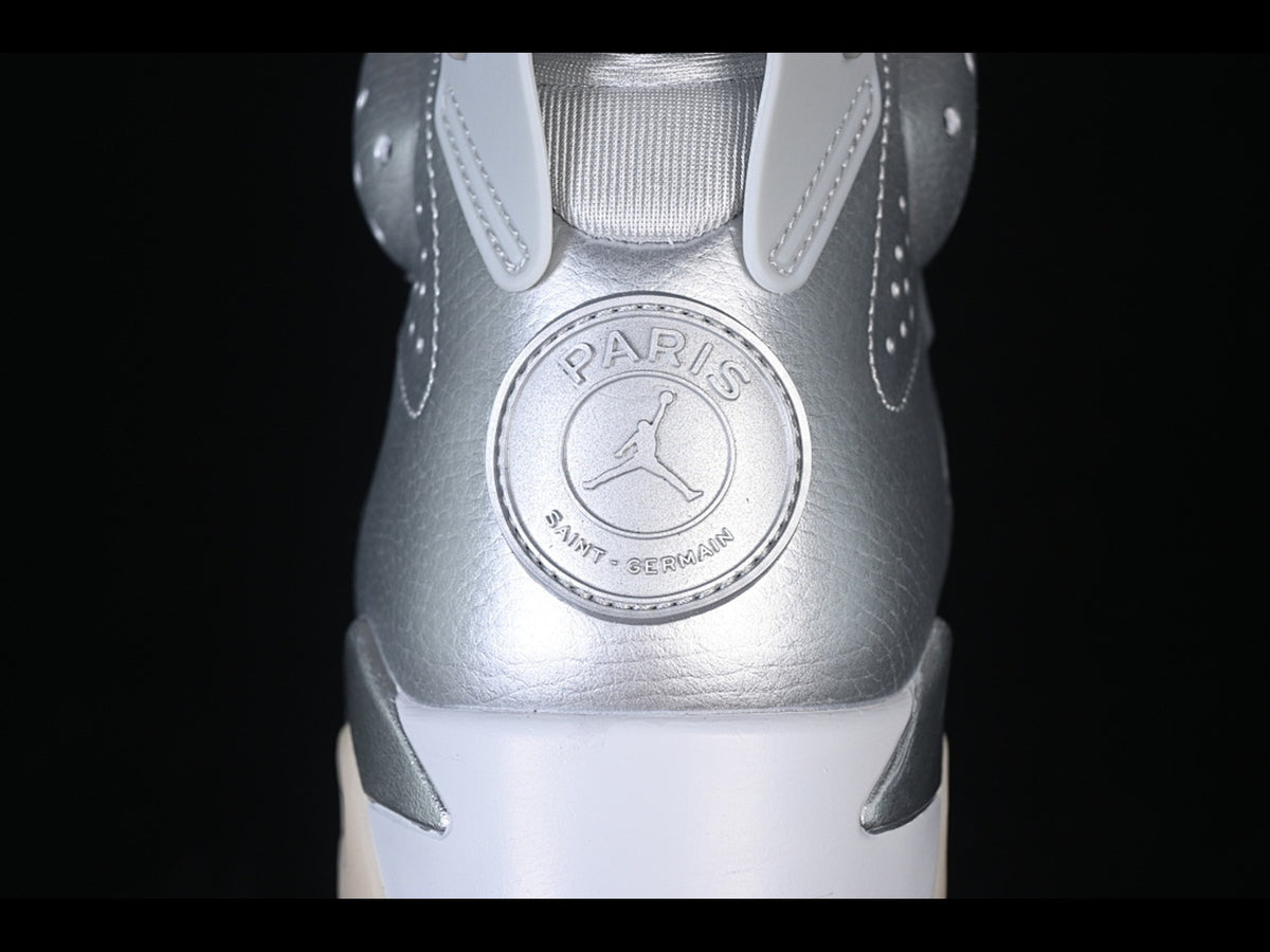 Air Jordan 6 x Paris Saint Germain Metallic Silver