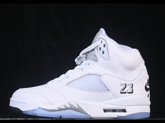 Jordan 5 Retro White/Metallic Silver/Black