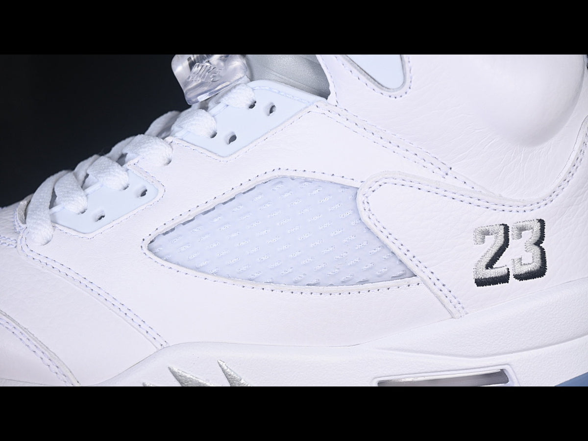 Jordan 5 Retro White/Metallic Silver/Black