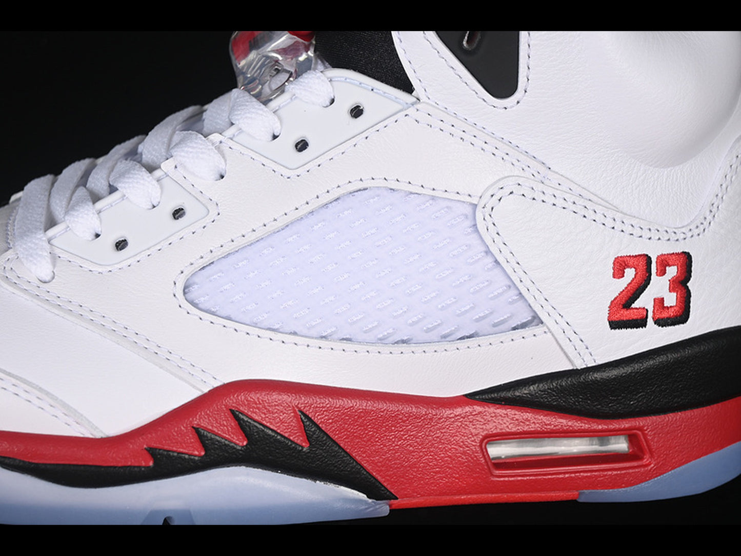 Air Jordan 5 Fire Red Black Tongue