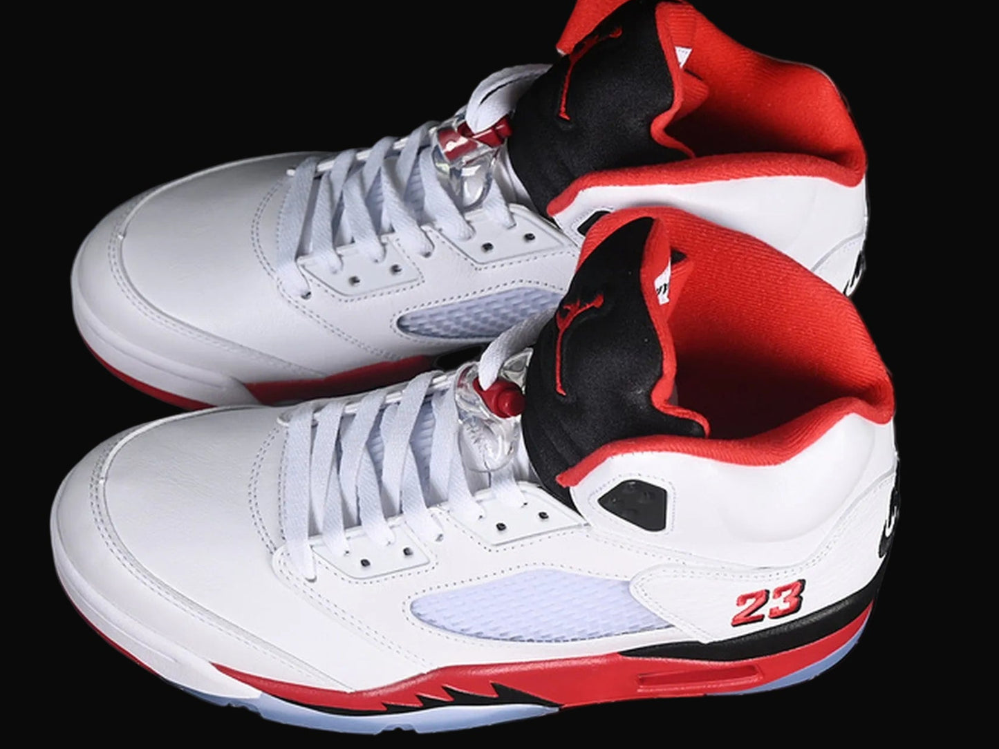 Air Jordan 5 Fire Red Black Tongue
