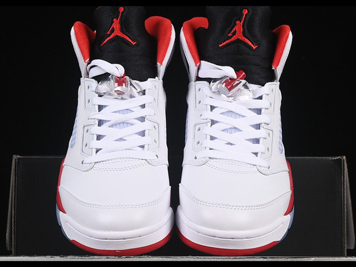 Air Jordan 5 Fire Red Black Tongue