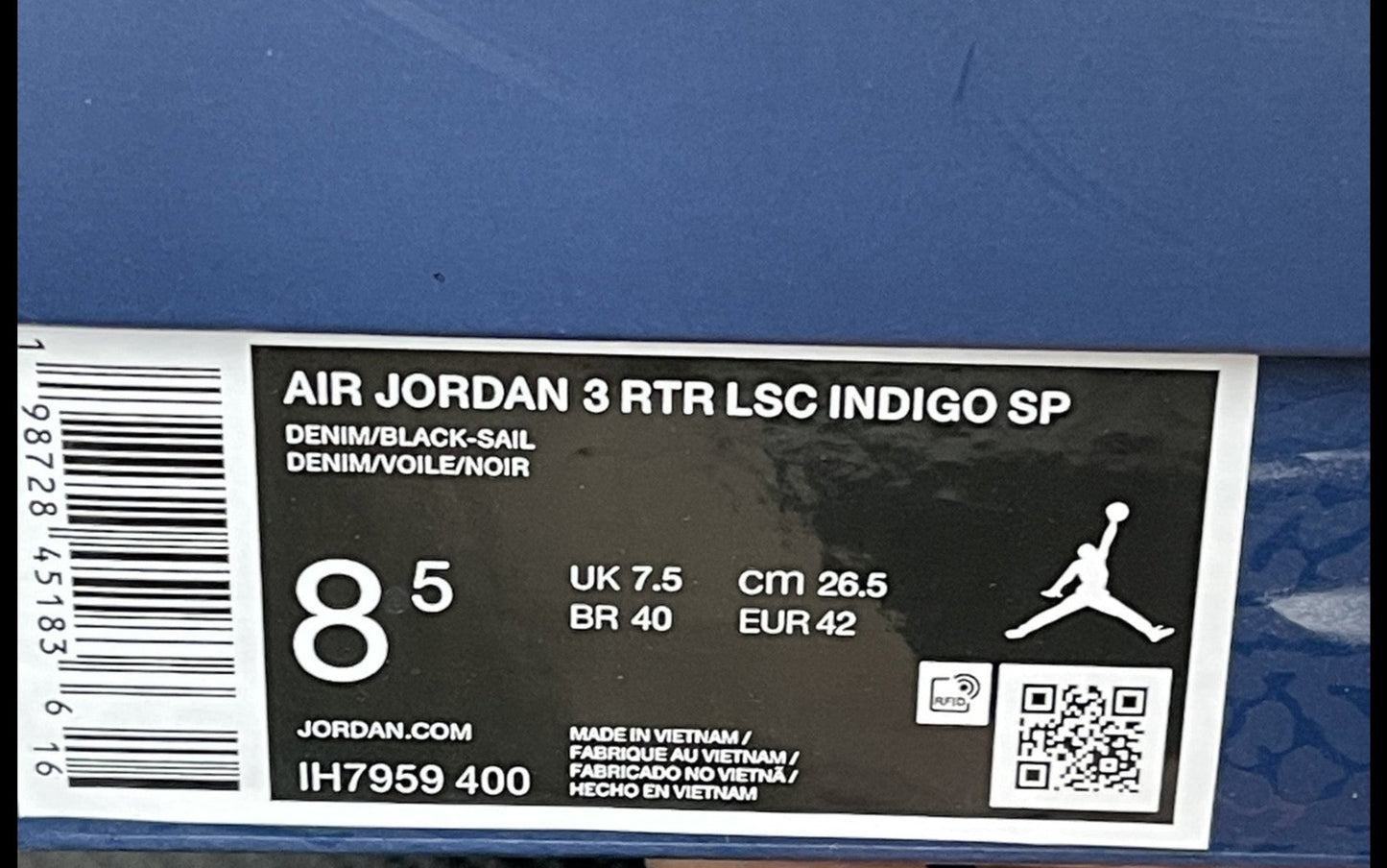 Air Jordan 3 RTR LSC Indigo SP
