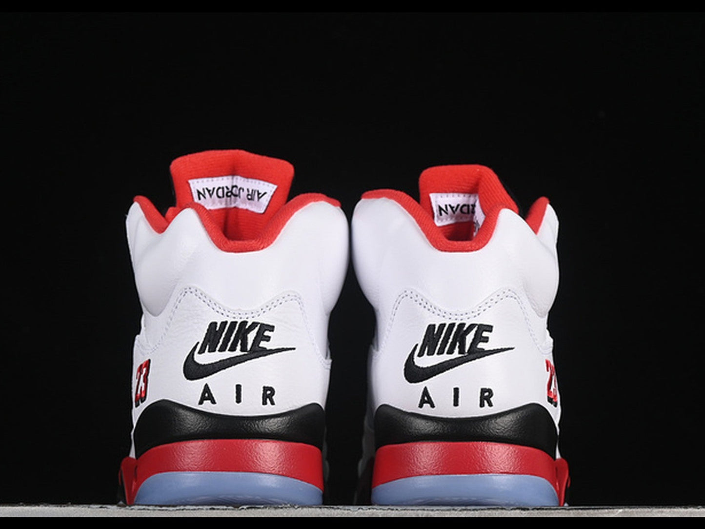 Air Jordan 5 Fire Red Black Tongue