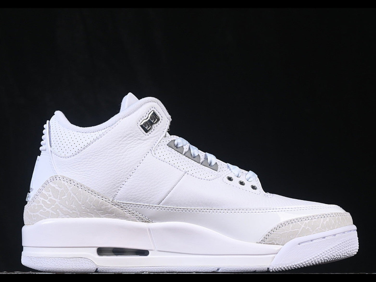 Jordan 3 Retro White/White/Metallic Silver
