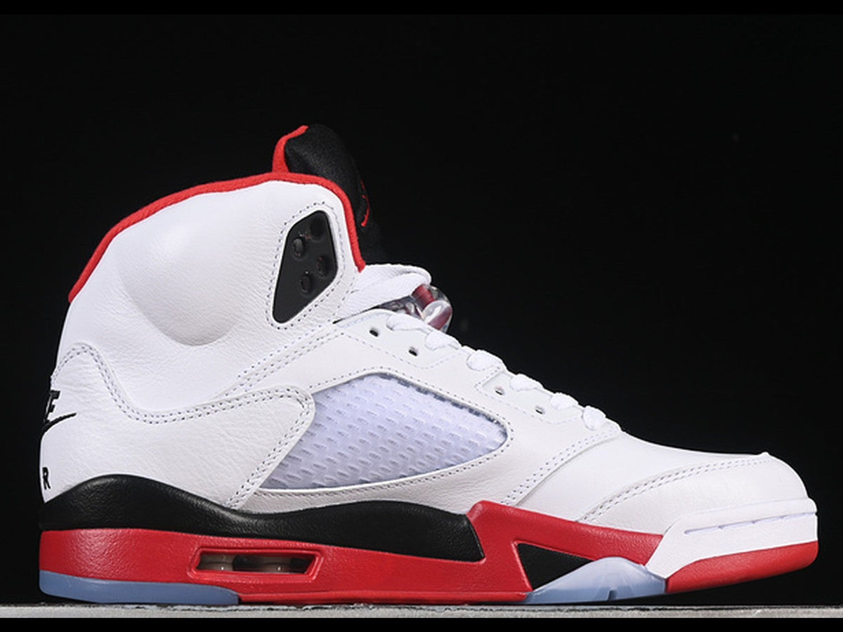 Air Jordan 5 Fire Red Black Tongue