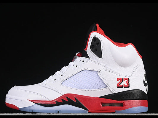 Air Jordan 5 Fire Red Black Tongue