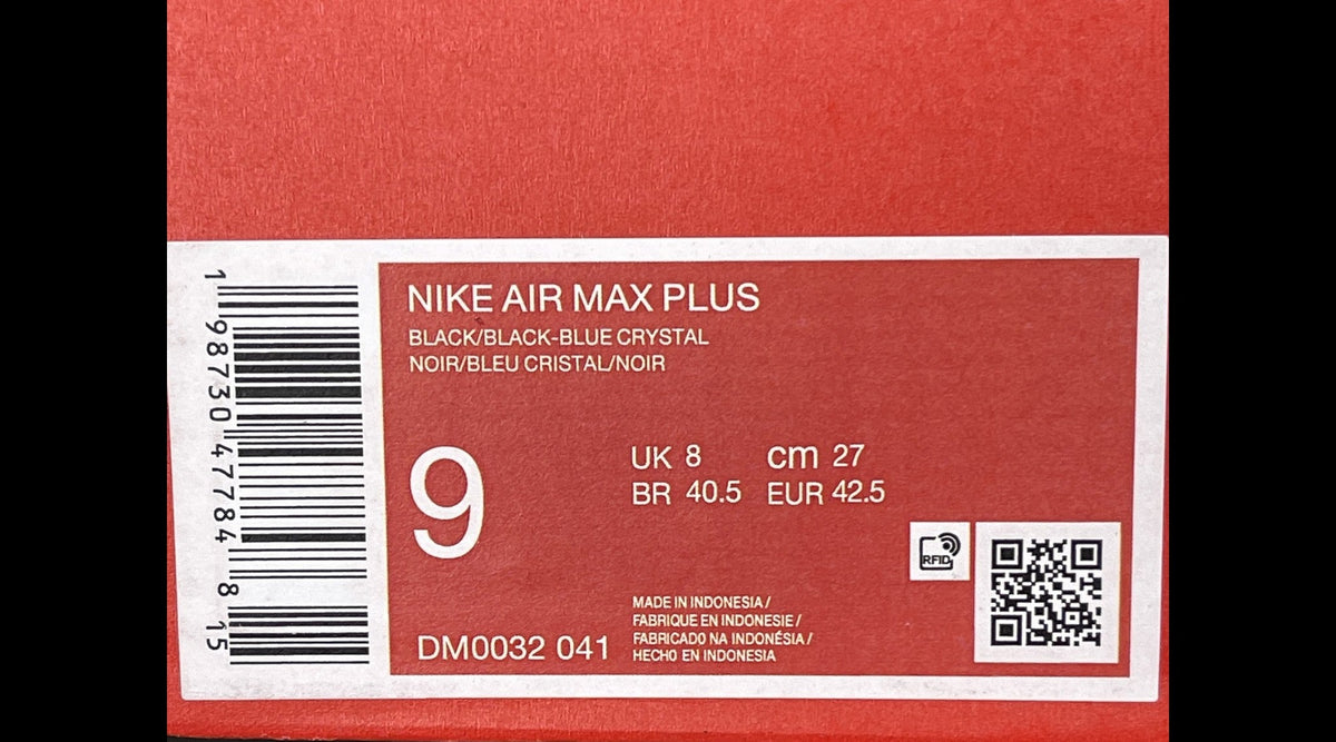 Nike Air Max Plus Black Blue Crystal