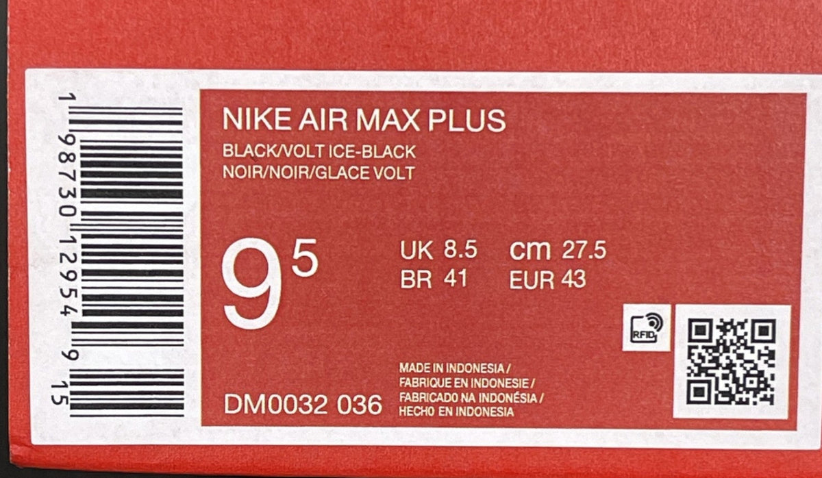 Nike Air Max Plus Black Volt Ice