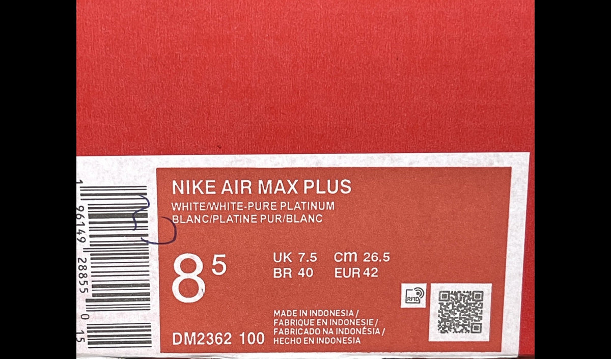 Nike Air Max Plus Triple White Womens