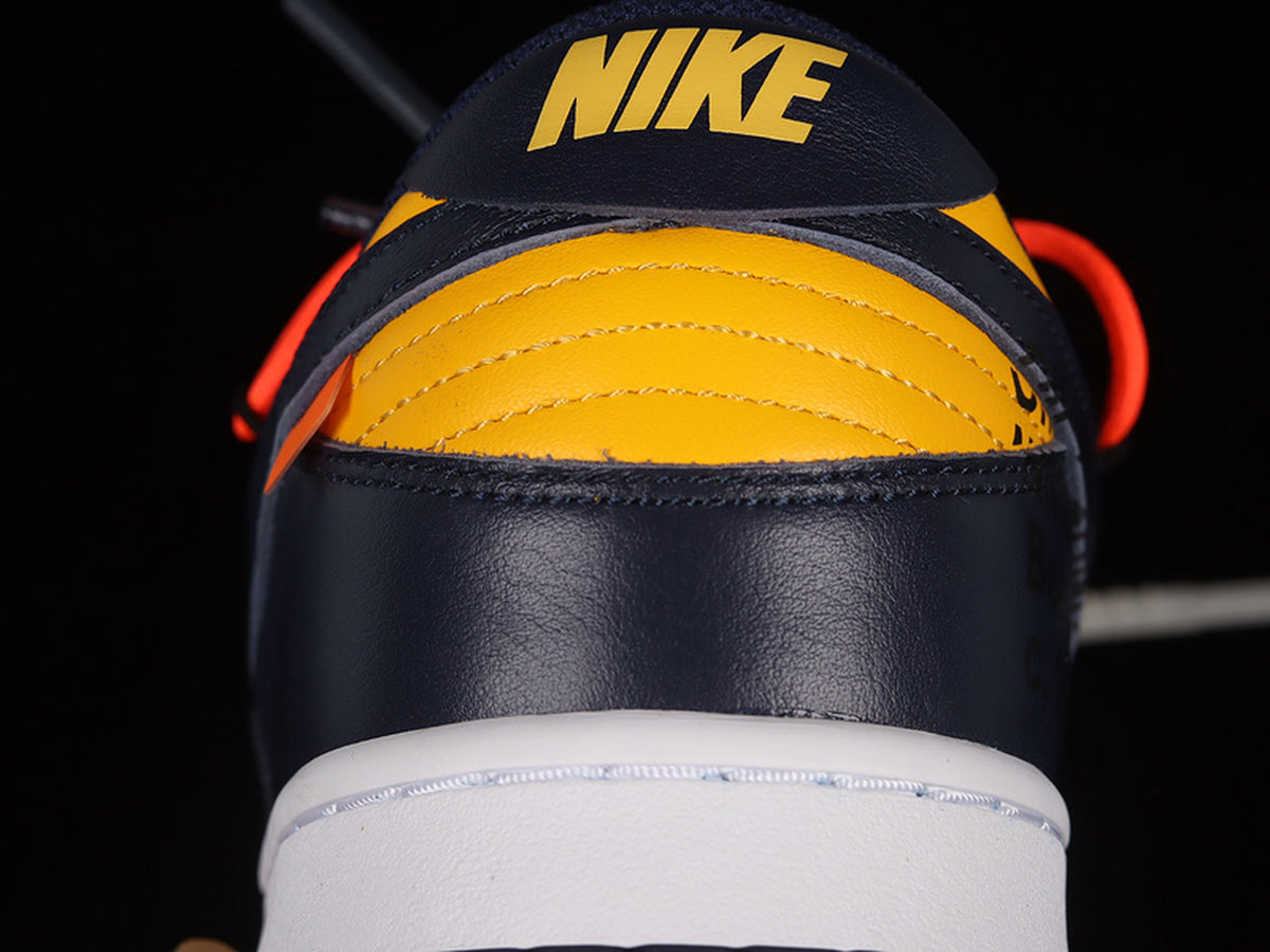 Off-White x Nike Dunk Low "University Gold / Michigan"