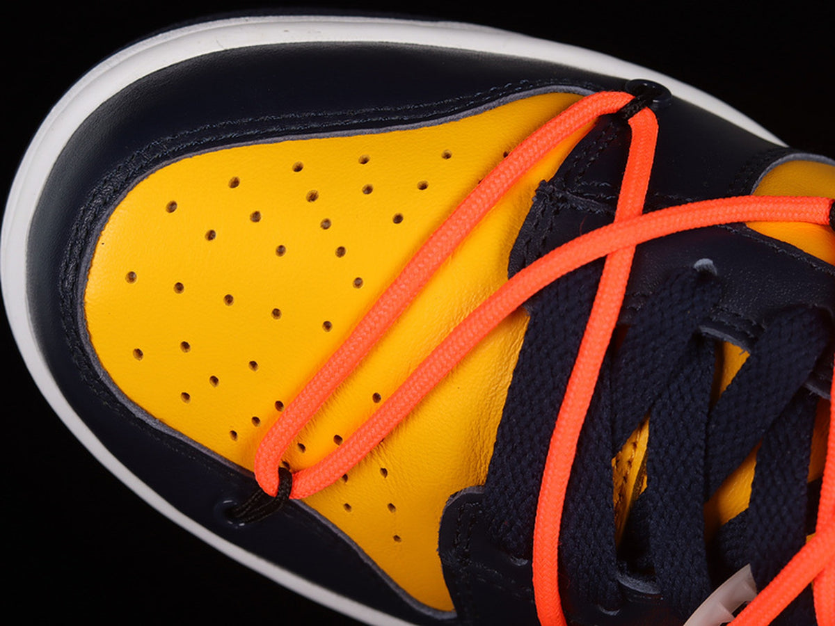 Off-White x Nike Dunk Low "University Gold / Michigan"