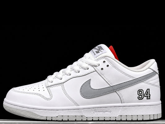 Supreme x Nike SB Dunk Low 94 White Metallic Silver