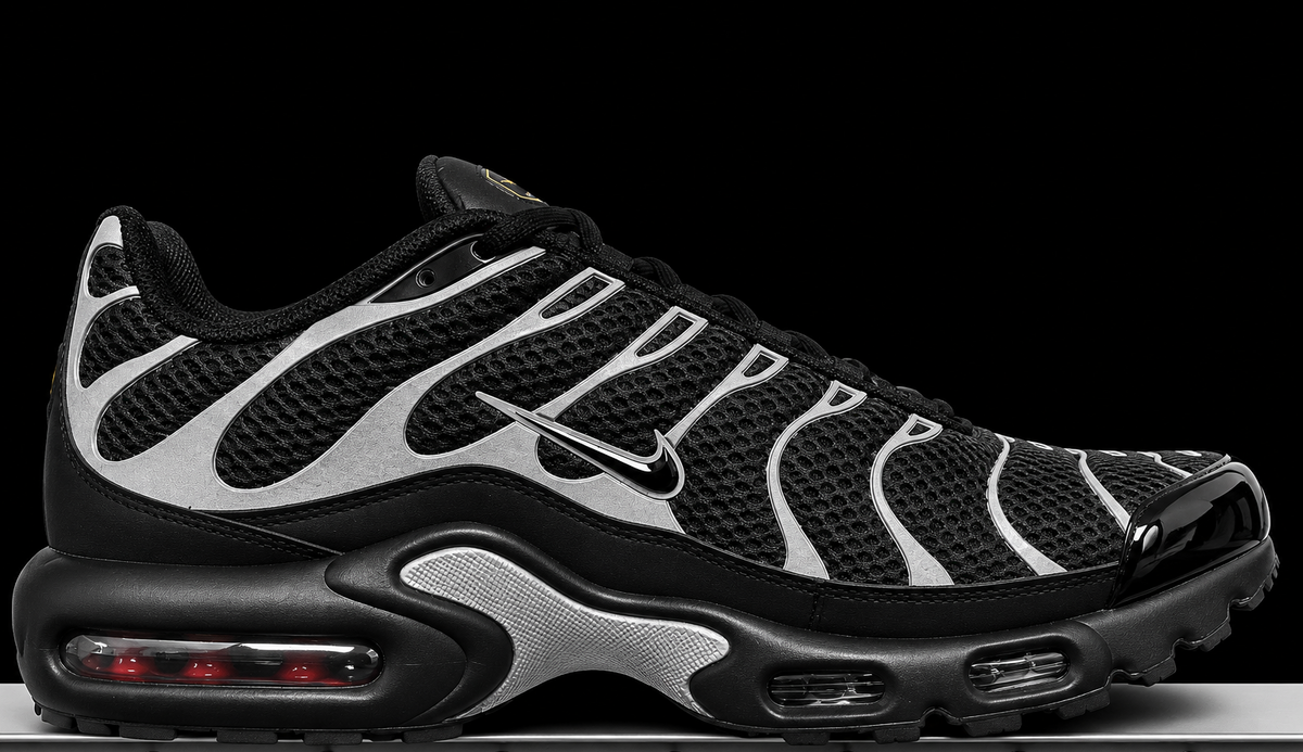 Nike Air Max Plus Premium Black Reflective Silver