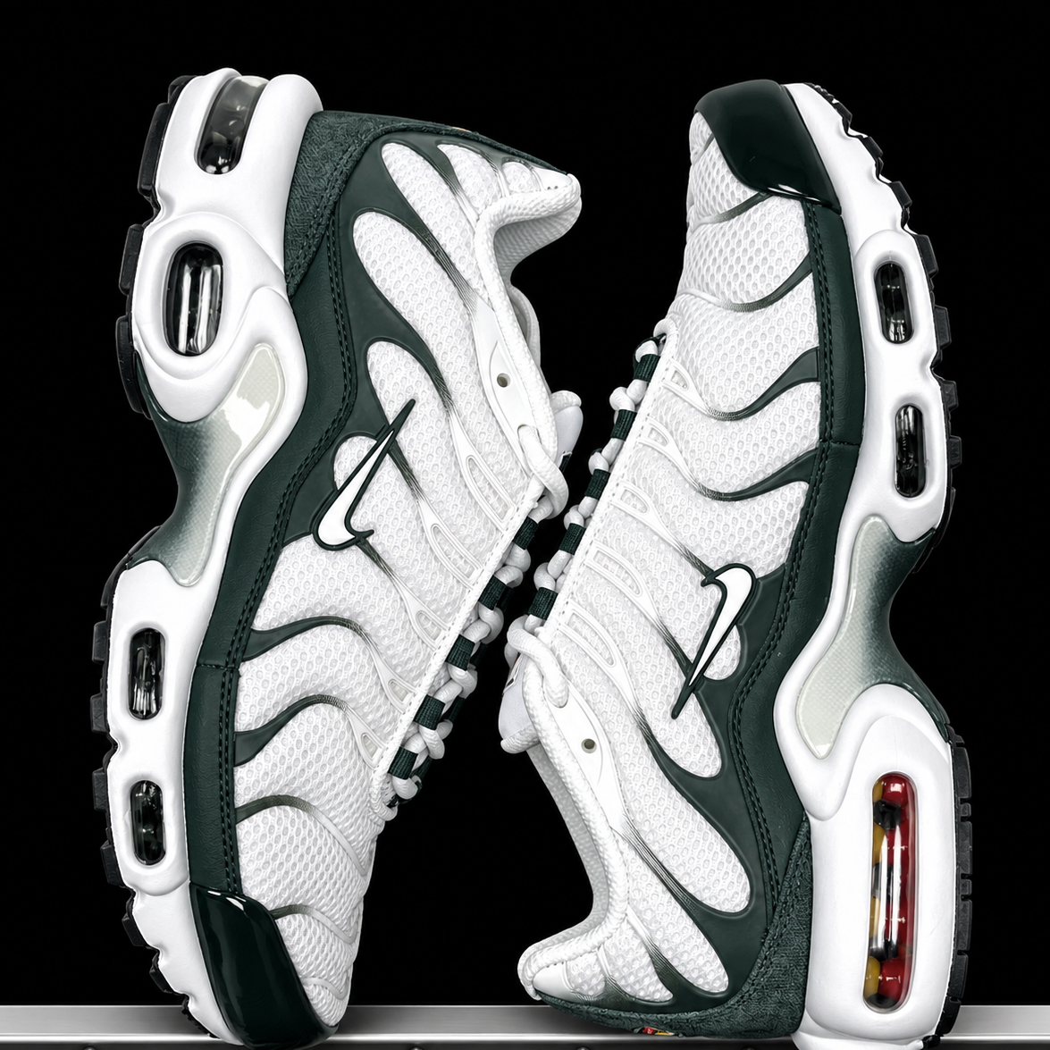 Air Max Plus Multi Swoosh White Green